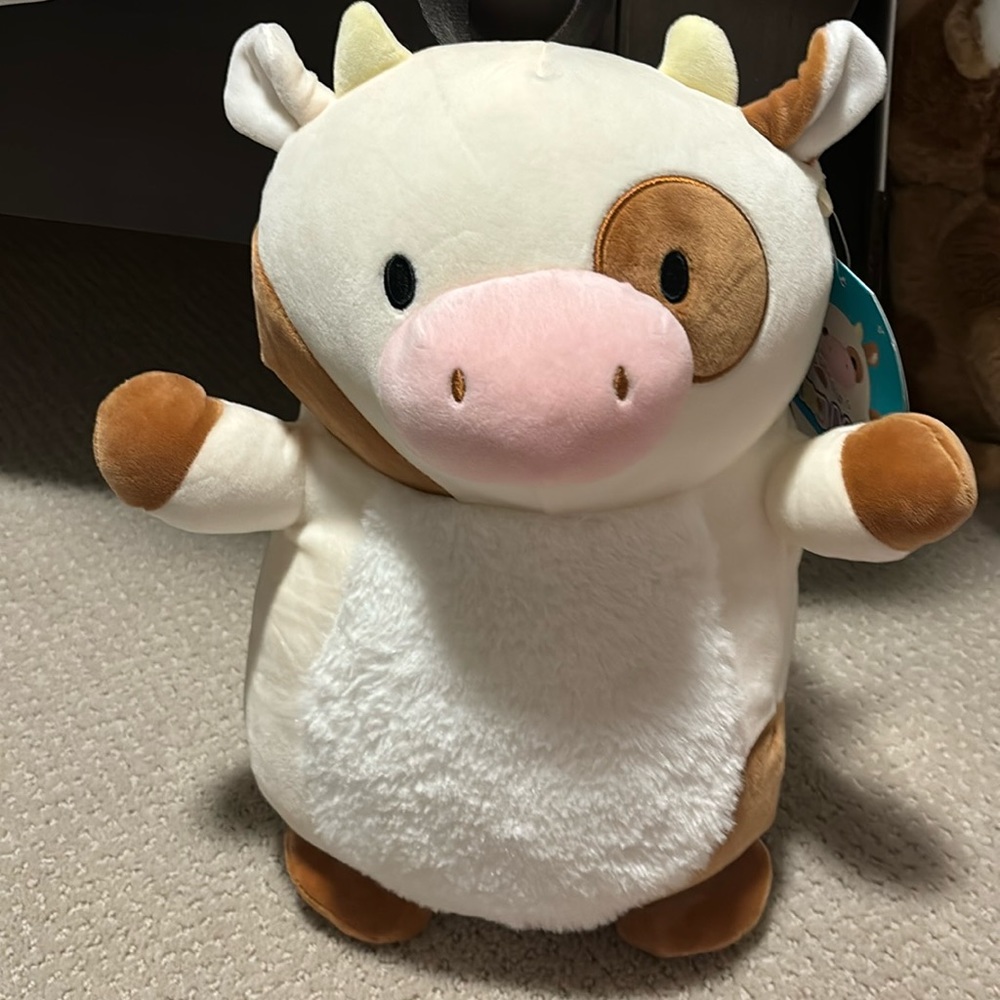Squishmallow hugmee cow Ronnie 12” hug Bnwt